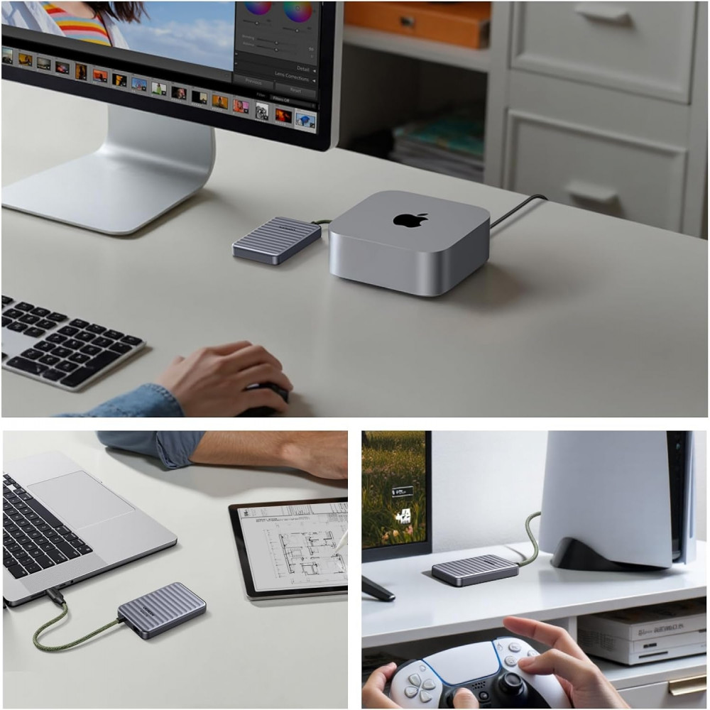 External Solid State Drive SSD UGREEN NeoDrive Go D710 Dark Gray 1TB USB4 40Gbps