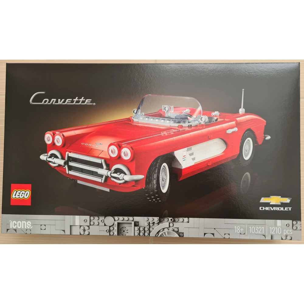 Constructor for adults LEGO Icons 10321 Chevrolet Corvette red collectible car 1210 pieces