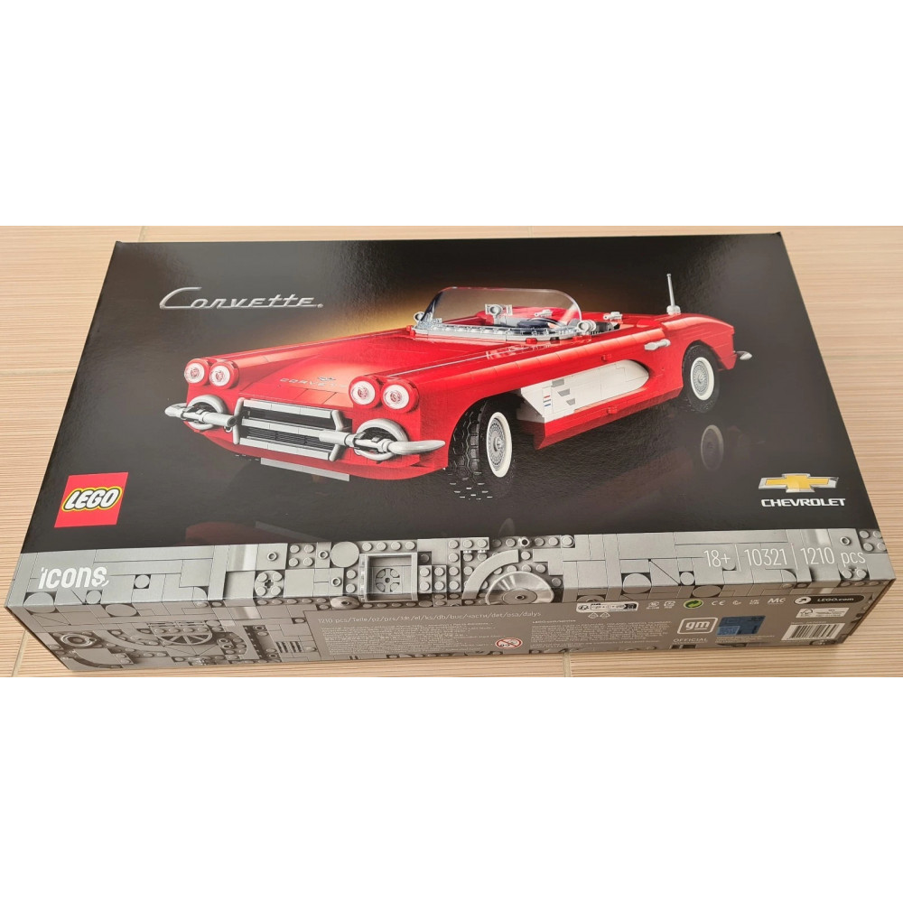 Constructor for adults LEGO Icons 10321 Chevrolet Corvette red collectible car 1210 pieces