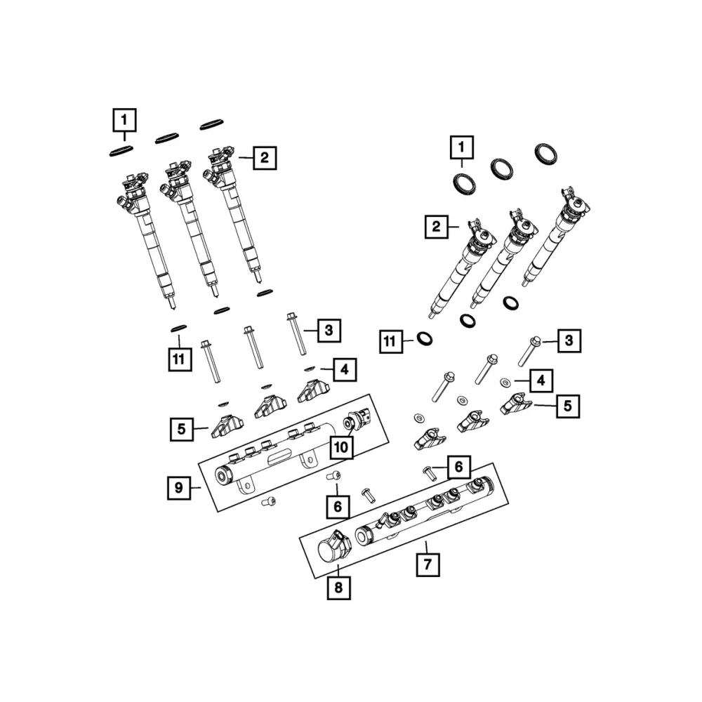 Ущільнювальне кільце Mopar 68101341AA паливної форсунки (Fuel Injector Seal / O-Ring) Jeep Grand Cherokee SRT 6.4L HEMI