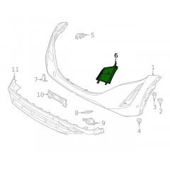 Front bumper left air duct Nissan Ariya FE0 62253-5MP0A 2022-2026 black
