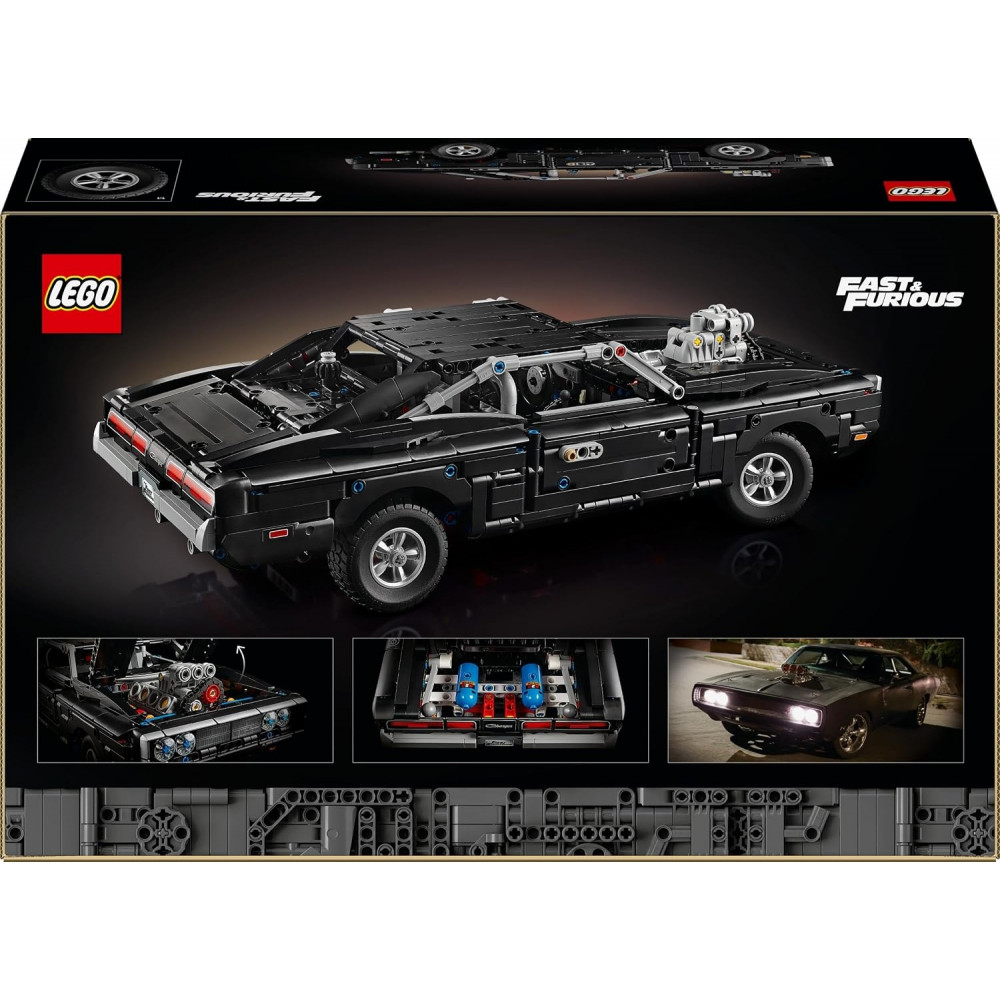 Конструктор LEGO Technic Форсаж Автомобіль Dodge Charger R/T 42231 чорний колекційний 1516 деталей
