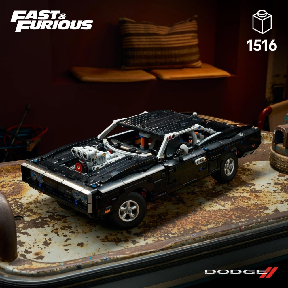 Конструктор LEGO Technic Форсаж Автомобіль Dodge Charger R/T 42231 чорний колекційний 1516 деталей