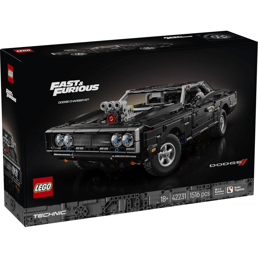 Конструктор LEGO Technic Форсаж Автомобіль Dodge Charger R/T 42231 чорний колекційний 1516 деталей