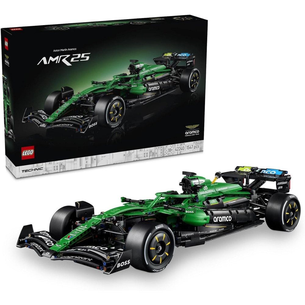 LEGO Technic Set 42240 Aston Martin Aramco AMR25 F1 Racing Car Green 1547 Pieces