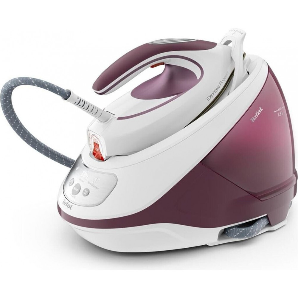 Iron with steam generator Tefal Express Protect SV9201 steam ironing system 2800 W 1800 ml steam boost 530 g/min white-burgundy