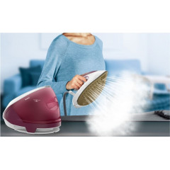 Утюг с парогенератором Tefal Express Protect SV9201 паровая система глажки 2800 Вт 1800 л удар пара 530 г/мин бело-бордовый