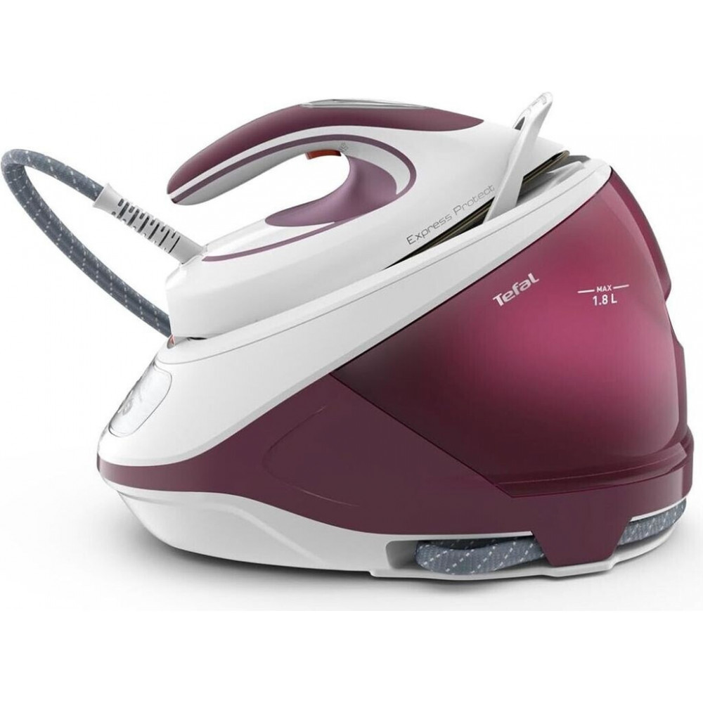 Iron with steam generator Tefal Express Protect SV9201 steam ironing system 2800 W 1800 ml steam boost 530 g/min white-burgundy