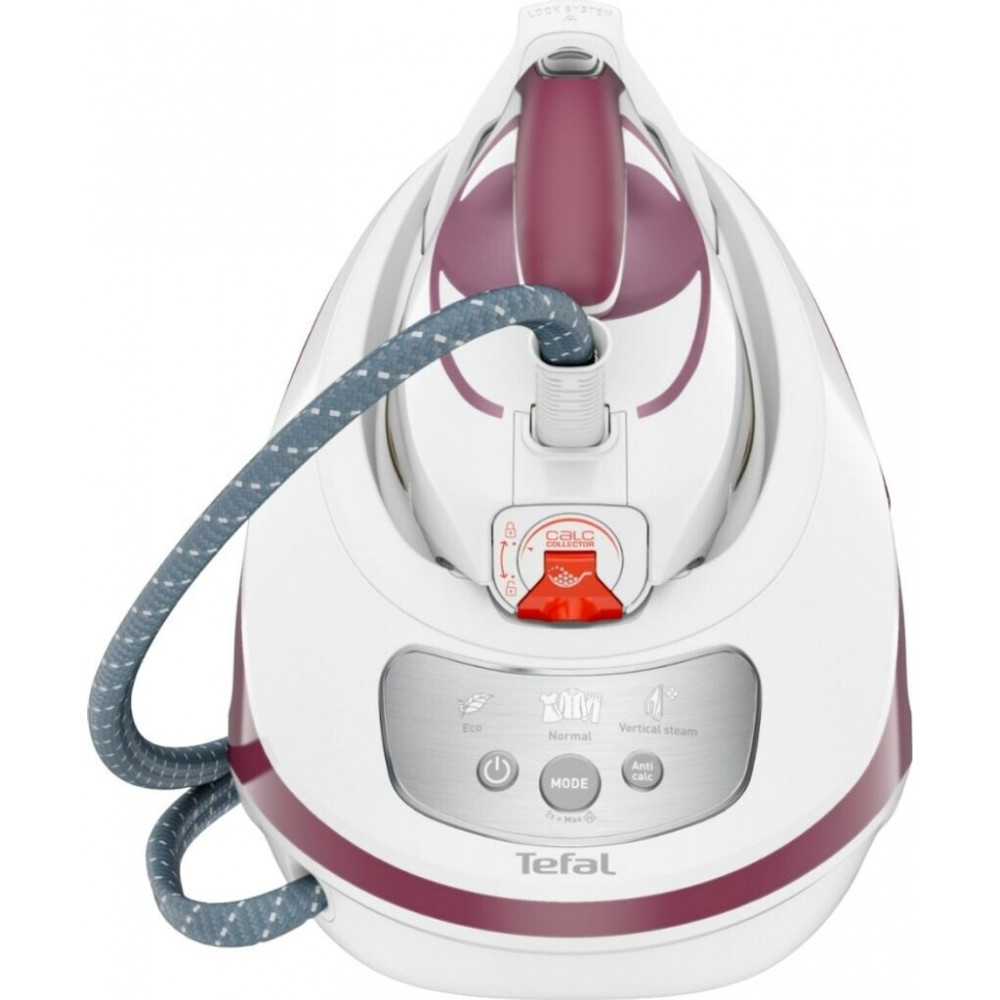 Iron with steam generator Tefal Express Protect SV9201 steam ironing system 2800 W 1800 ml steam boost 530 g/min white-burgundy