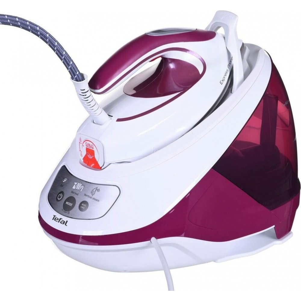 Iron with steam generator Tefal Express Protect SV9201 steam ironing system 2800 W 1800 ml steam boost 530 g/min white-burgundy