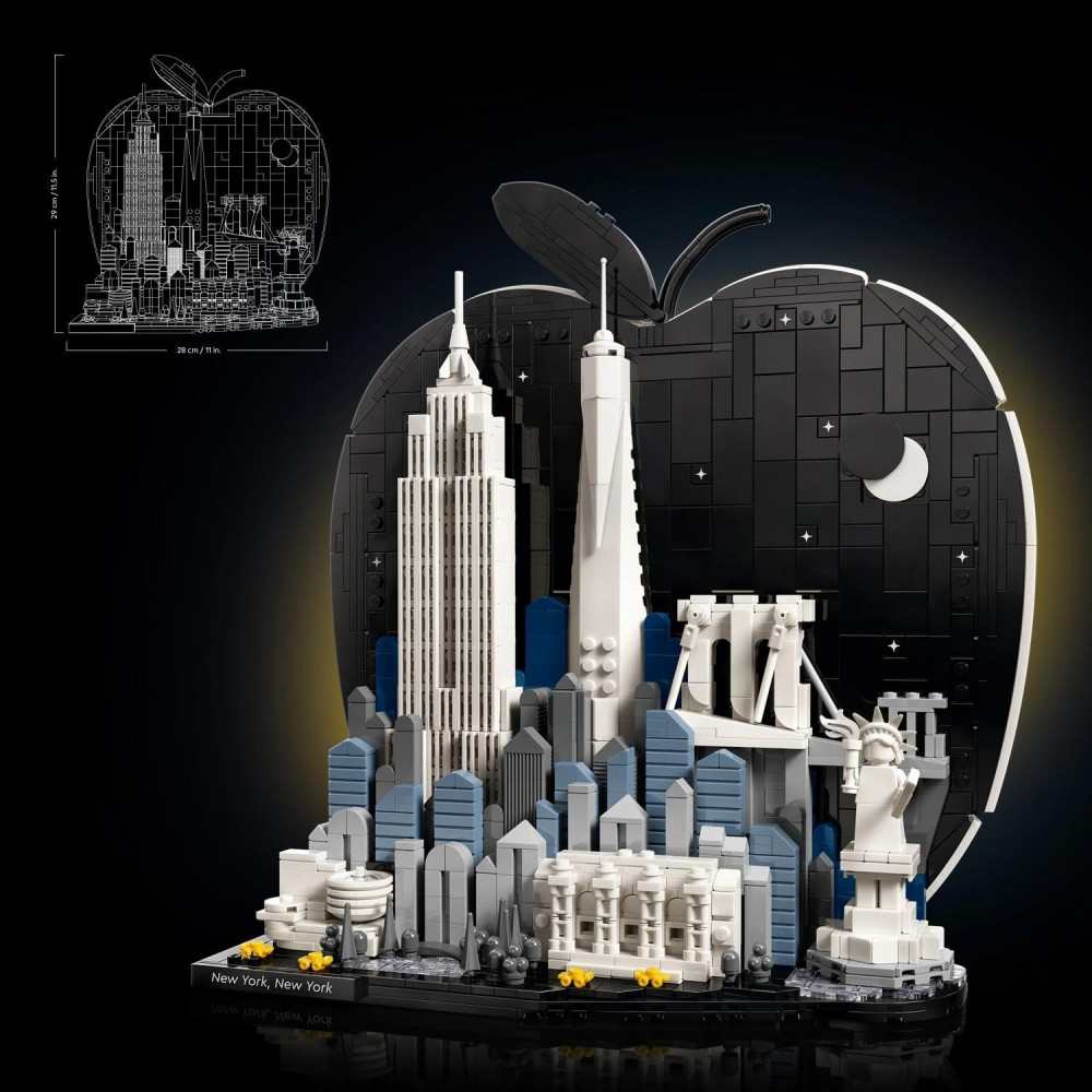 LEGO Architecture New York for Adults — The Big Apple (21066) set with 1465 pieces