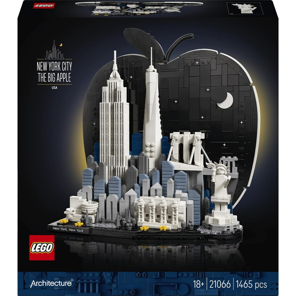 LEGO Architecture New York for Adults — The Big Apple (21066) set with 1465 pieces