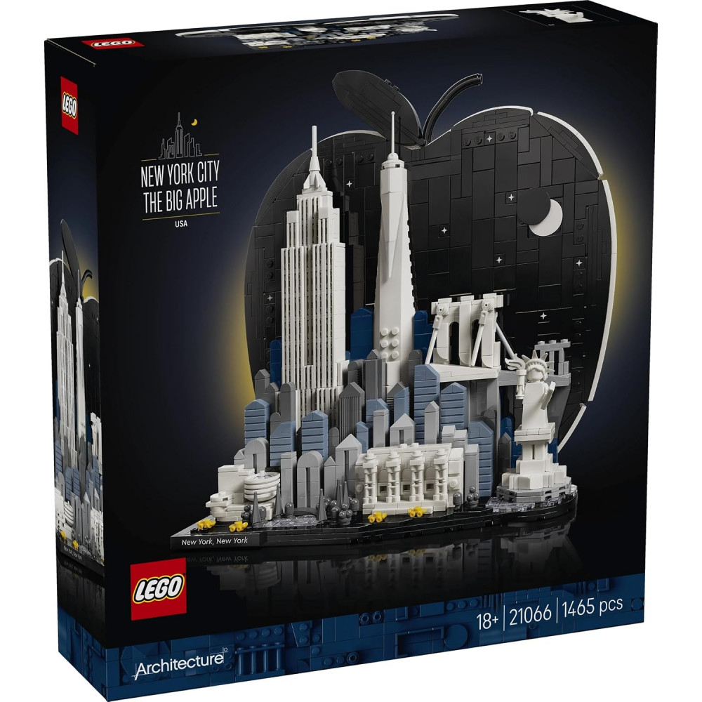 LEGO Architecture New York for Adults — The Big Apple (21066) set with 1465 pieces