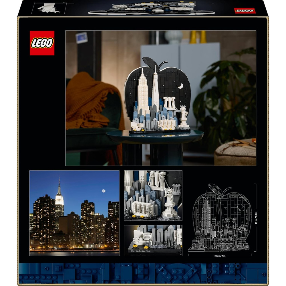 LEGO Architecture New York for Adults — The Big Apple (21066) set with 1465 pieces
