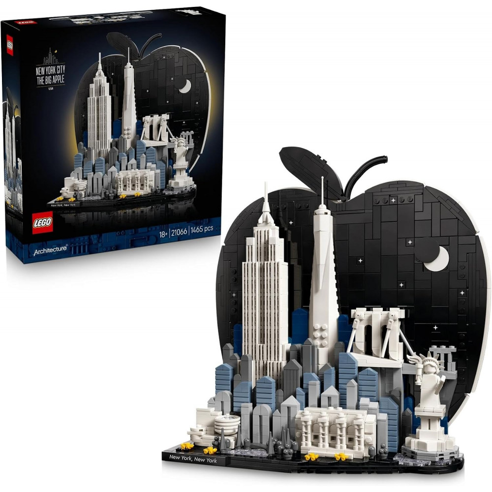LEGO Architecture New York for Adults — The Big Apple (21066) set with 1465 pieces