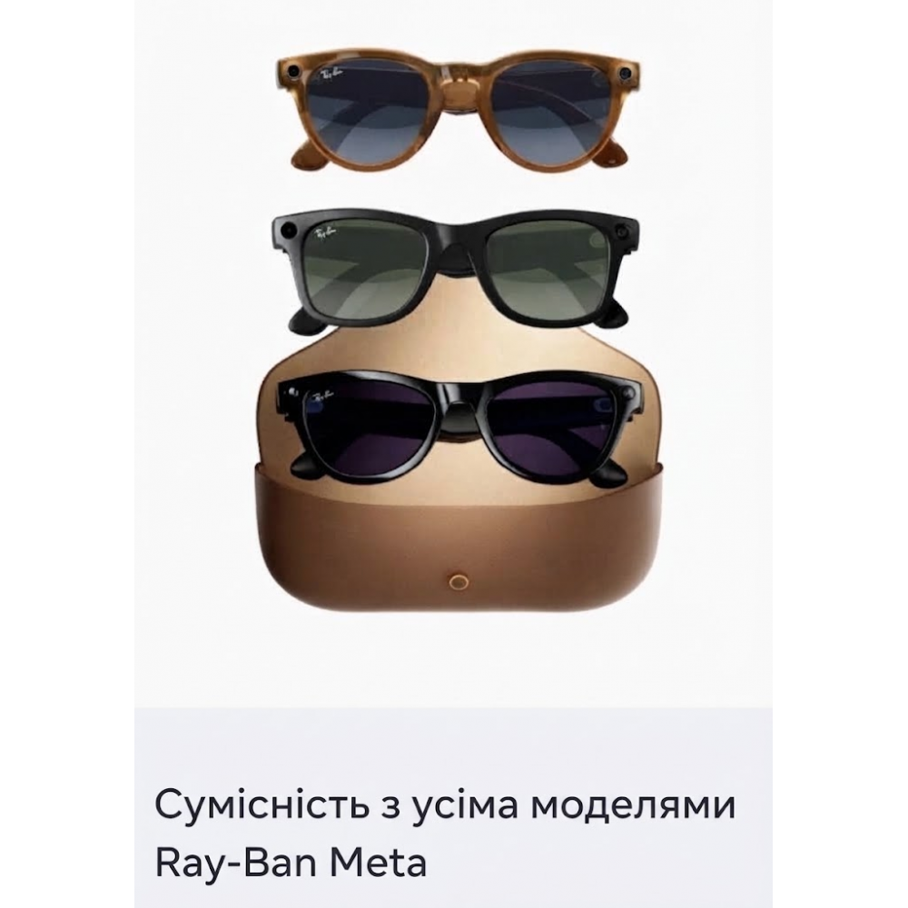 Зарядний кейс Ray-Ban Meta Gen 2 і Gen 1 Smart Glasses ARW0001AT футляр для смарт-окулярів коричневий