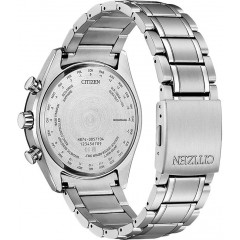 Чоловічий титановий хронограф Citizen BY1018-80X Eco-Drive сріблястий 43 мм