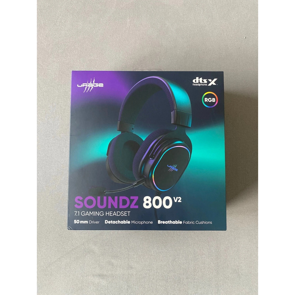 Hama uRage SoundZ 800 V2 7.1 RGB Gaming Headphones with Detachable Microphone Wired Black