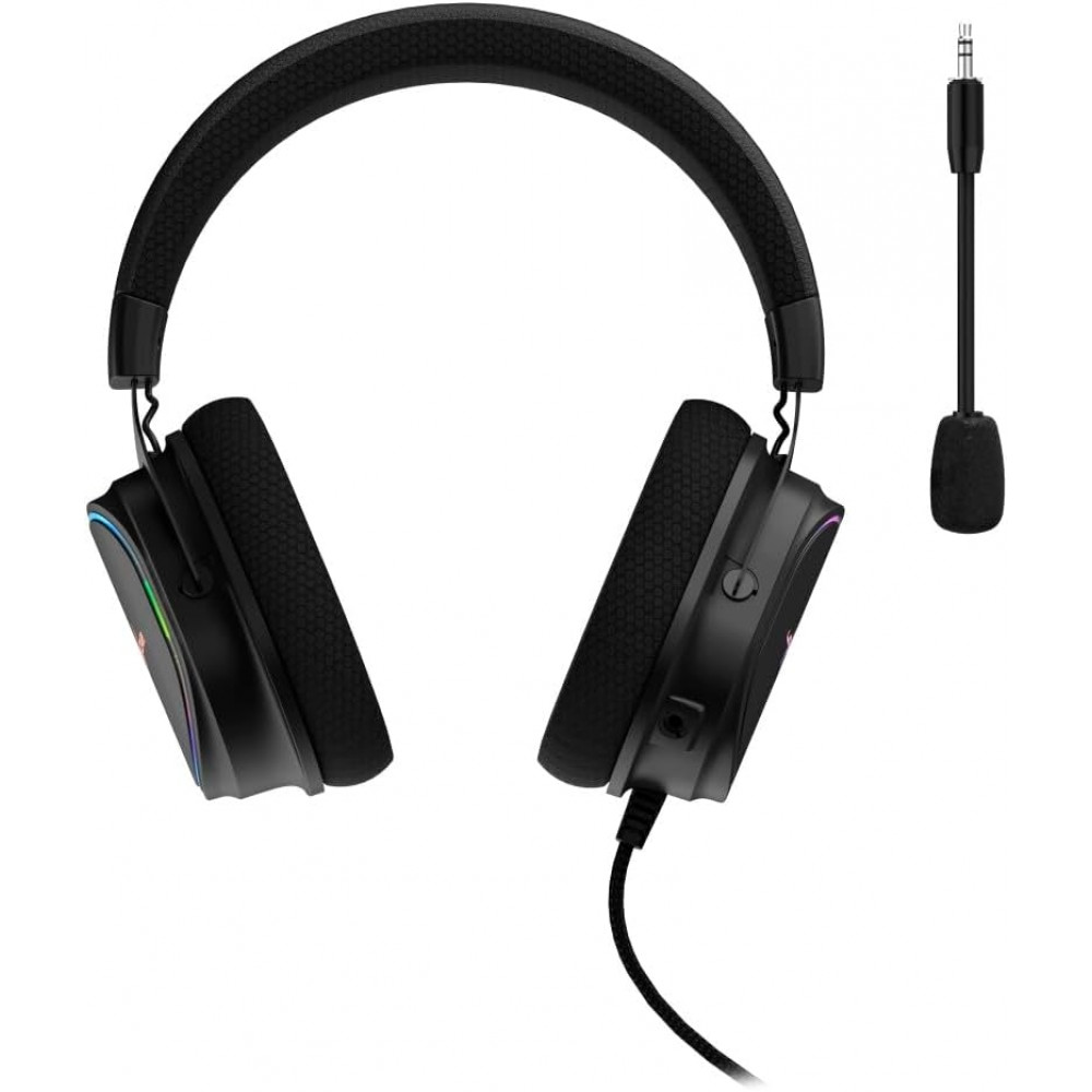 Hama uRage SoundZ 800 V2 7.1 RGB Gaming Headphones with Detachable Microphone Wired Black