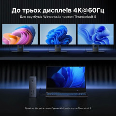 Універсальна док-станція UGREEN Revodok Max U715 Thunderbolt 5 з підтримкою 8K 140 Вт 120 Гбіт/с