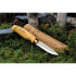 Hunting Finnish knife with a leather sheath from Rapala Classic Birch Collection (9.5 cm).