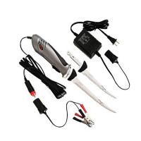 The Rapala Deluxe electric fillet knife can be powered by either AC or DC current