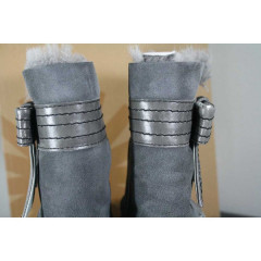 Уги UGG Australia Josette Grey з декоративним шкіряним бантом збоку (розмір 38)