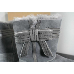 Уги UGG Australia Josette Grey з декоративним шкіряним бантом збоку (розмір 38)
