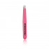 Tweezerman Petite Mini Slant Eyebrow Tweezers in Neon Pink, mini size.
