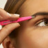 Tweezerman Petite Mini Slant Eyebrow Tweezers in Neon Pink, mini size.