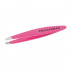 Tweezerman Petite Mini Slant Eyebrow Tweezers in Neon Pink, mini size.