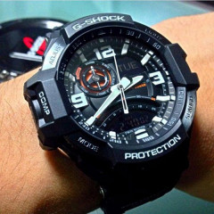 Japanese Casio G-SHOCK GA-1000-1A Watch with Compass and Temperature Sensor, Black.