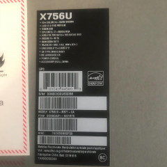 ASUS x756UA laptop with 17.3