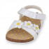 Children's Place white artificial leather sandals for a girl, size 19.