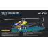 The helicopter is a radio-controlled toy Align T-Rex 250 PRO DFC Combo.