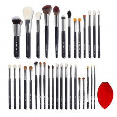 Набор кистей для макияжа Morphe X James Charles Sister Collection 34 Piece Brush Set w/ Sponge & Tub + спонж,