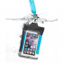Waterproof phone case Travelon Clear View, blue.