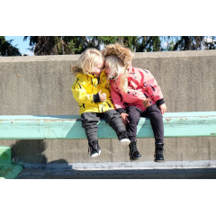 Куртка зимова Mini Rodini Expedition Siberia Aop Jacket Сірий, Рожевий, зростання 92/98