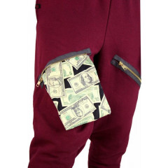 Штани спортивні чоловічі з низькою проймою завужені Бордовий