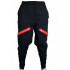 Men's sports pants with low armholes tapered in black.
