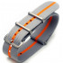 Ремінець для годинника Taikonaut G10 Nato James Bond Series Nylon Grey & Orange 22 мм