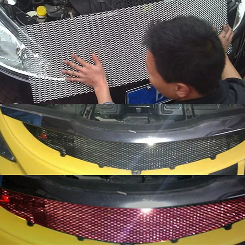 Universal aluminum radiator grille, 100×33 cm, black