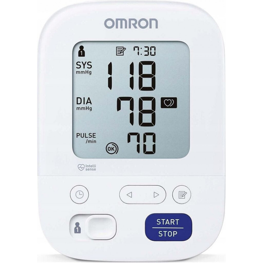 Omron M3 Comfort Automatic Upper Arm Blood Pressure Monitor with Adapter and Cuff