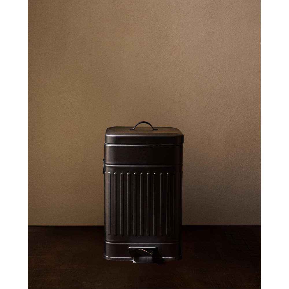 ZARA HOME 20-litre black metal pedal bin