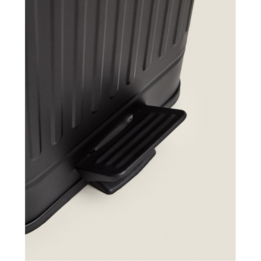 ZARA HOME 20-litre black metal pedal bin