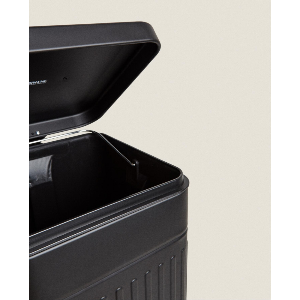ZARA HOME 20-litre black metal pedal bin