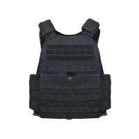 Rothco MOLLE Plate Carrier tactical unloading vest with pockets for plates, adjustable, black