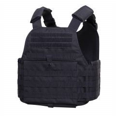 Rothco MOLLE Plate Carrier tactical unloading vest with pockets for plates, adjustable, black