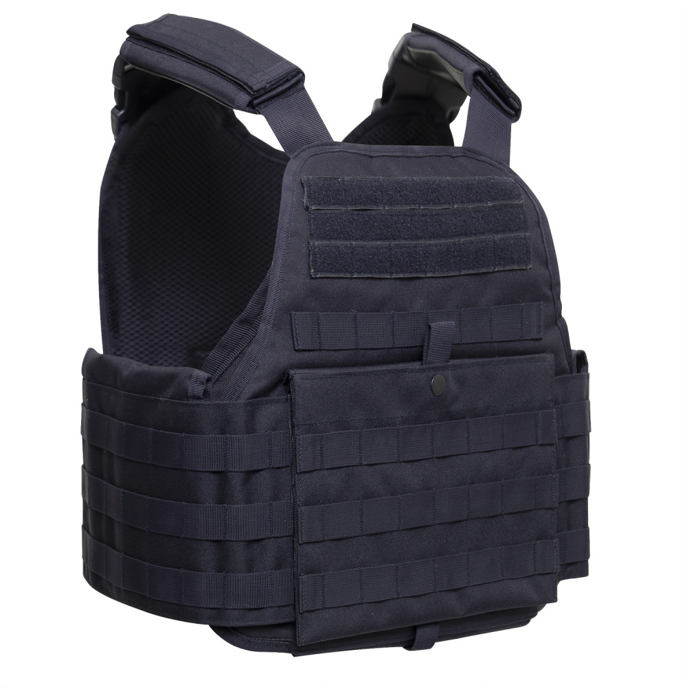 Rothco MOLLE Plate Carrier tactical unloading vest with pockets for plates, adjustable, black