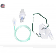 Інгаляційна маска Dynarex дорослий розмір з резервуарною чашею 6cc і трубкою 7'